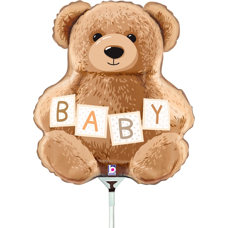 Baby Teddy Bear 14" Balloon (requires heat-sealing)
