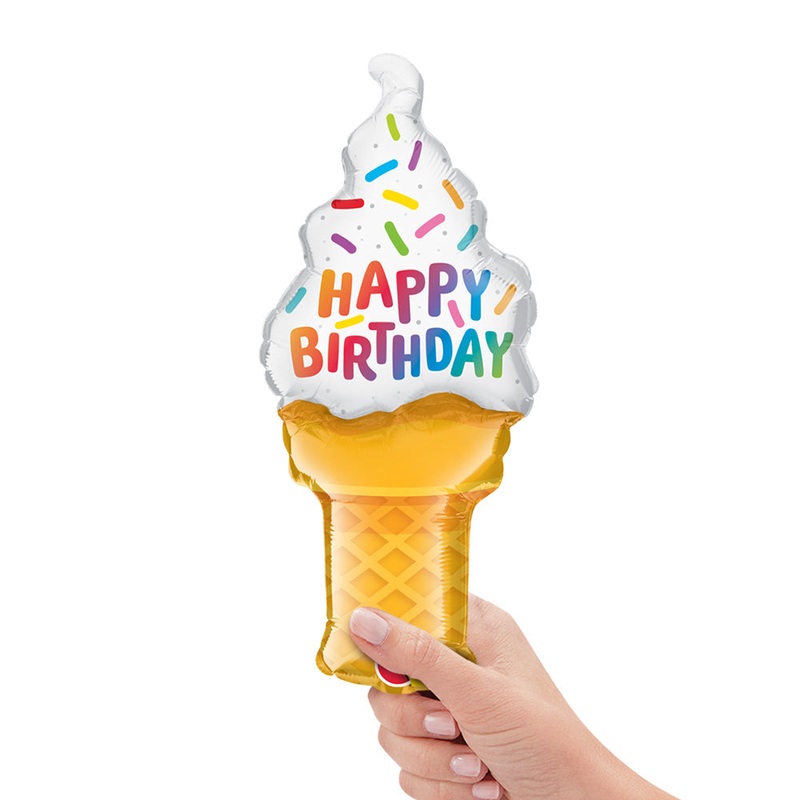 Birthday Ice Cream Cone Mini Shape (air-fill Only) 14 Balloon