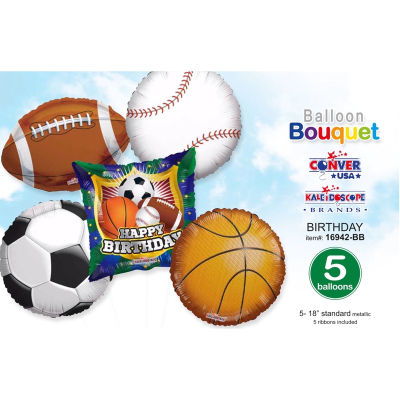 Birthday Sports Balloon Bouquet