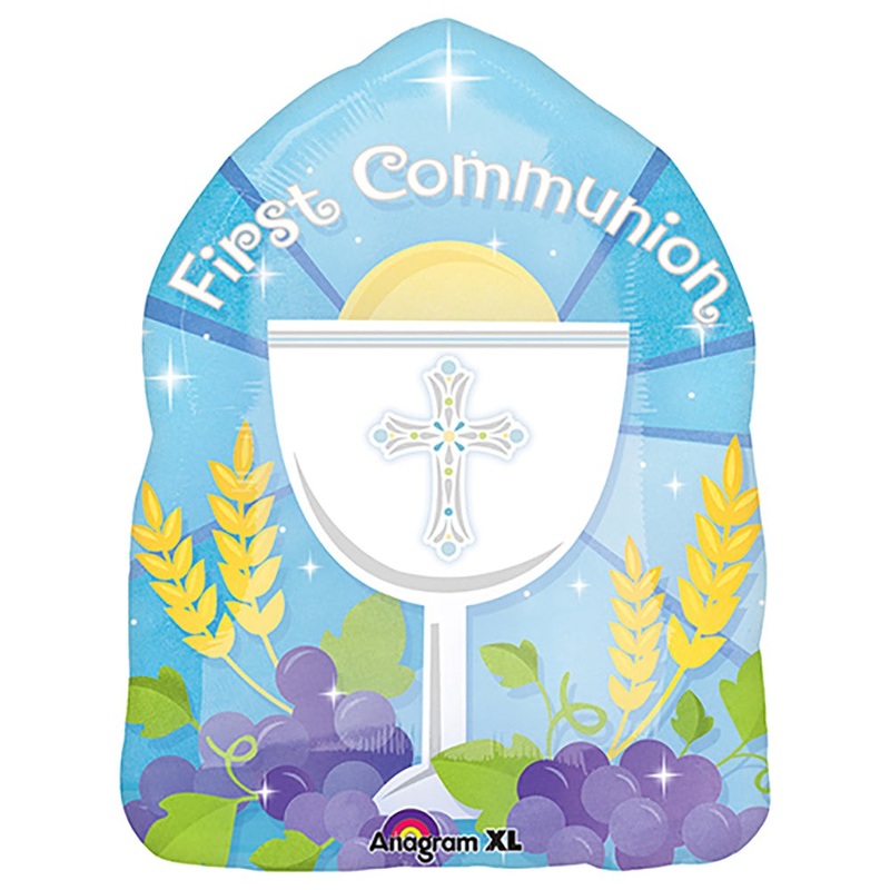 Blessed 1st Communion Blue 18 Balloon