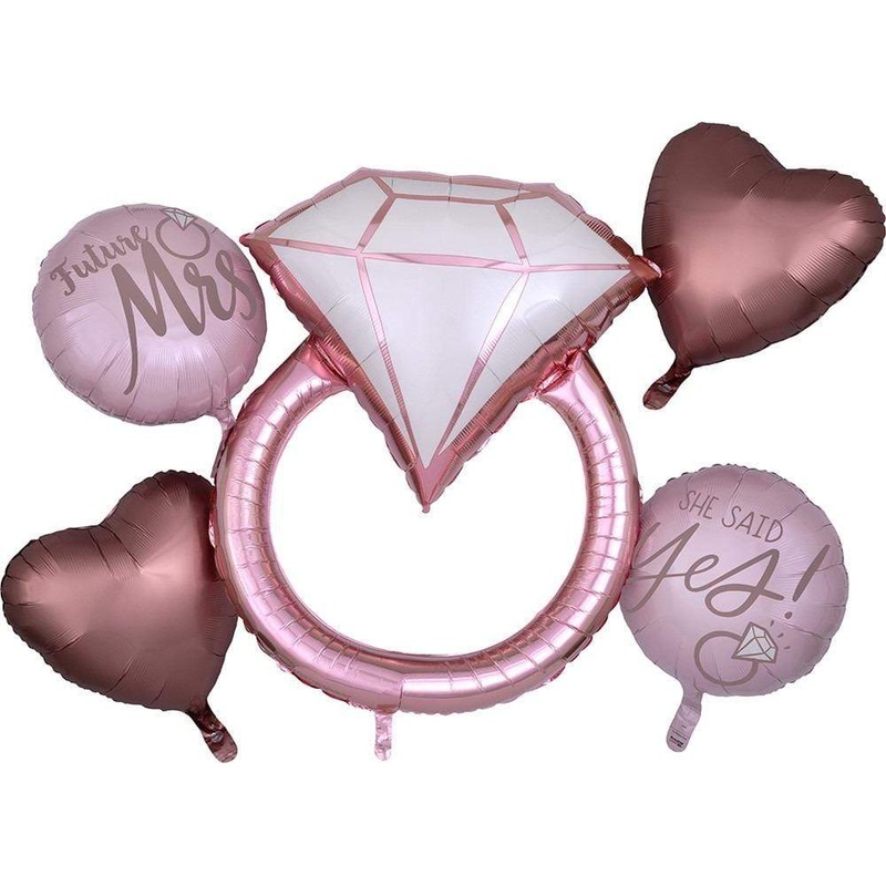 Blush Wedding Balloon Bouquet Set