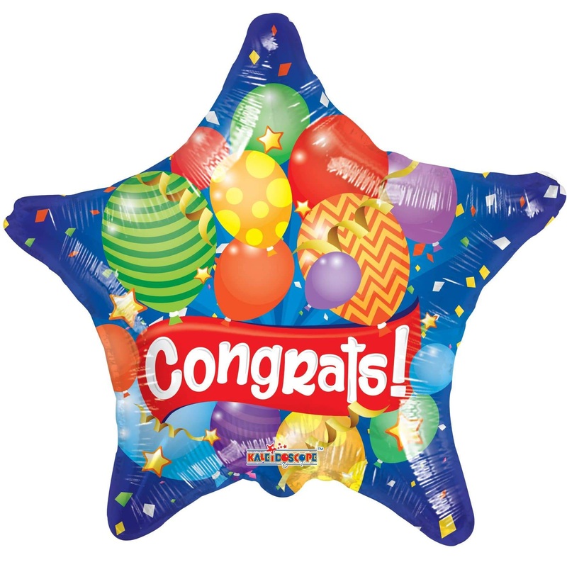 Congrats Festive 18 Star Balloon