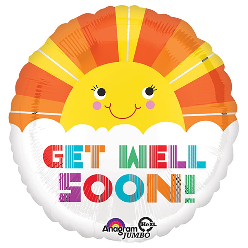 Get Well Soon Smiley Sunshine 28 Balloon