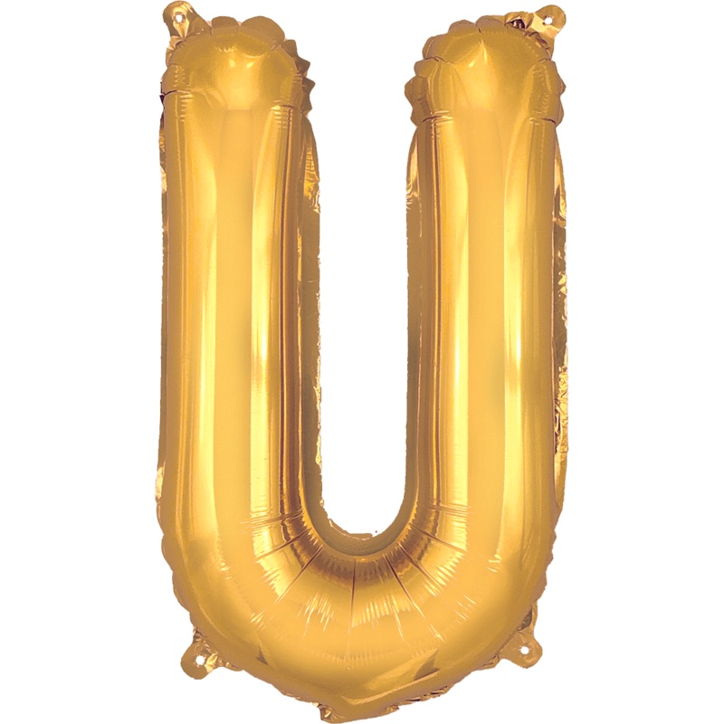 Gold Letter U 16 Balloon