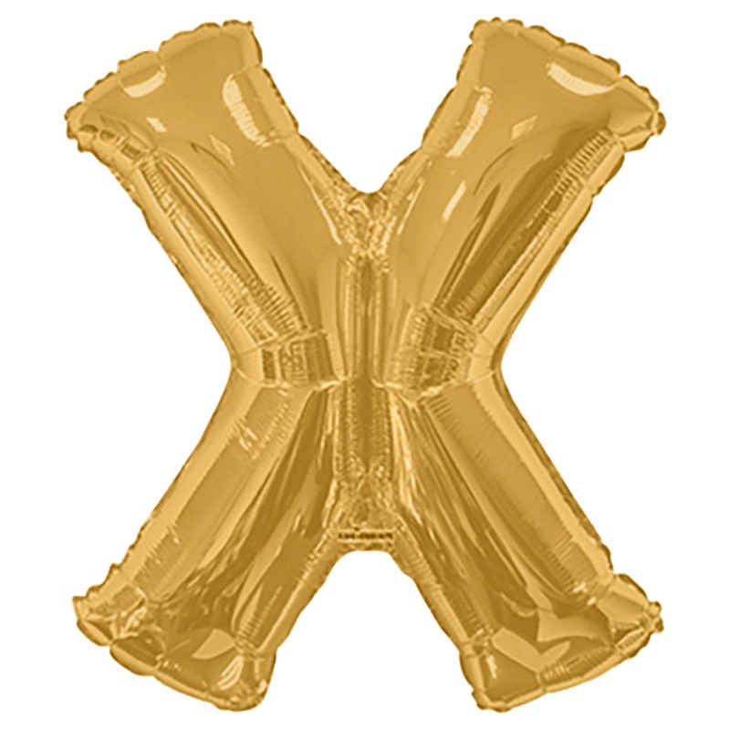 Gold Letter X 34 Balloon