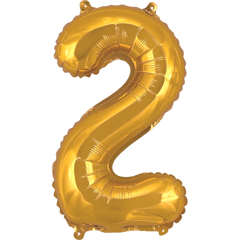 Gold Number 2 16 Balloon