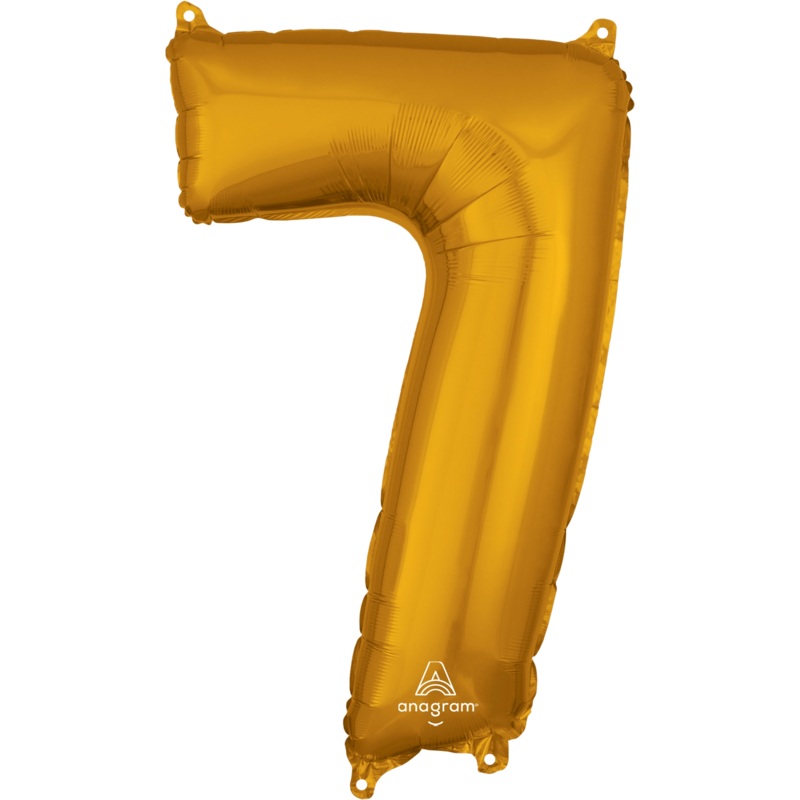 Gold Number 7 26 Balloon