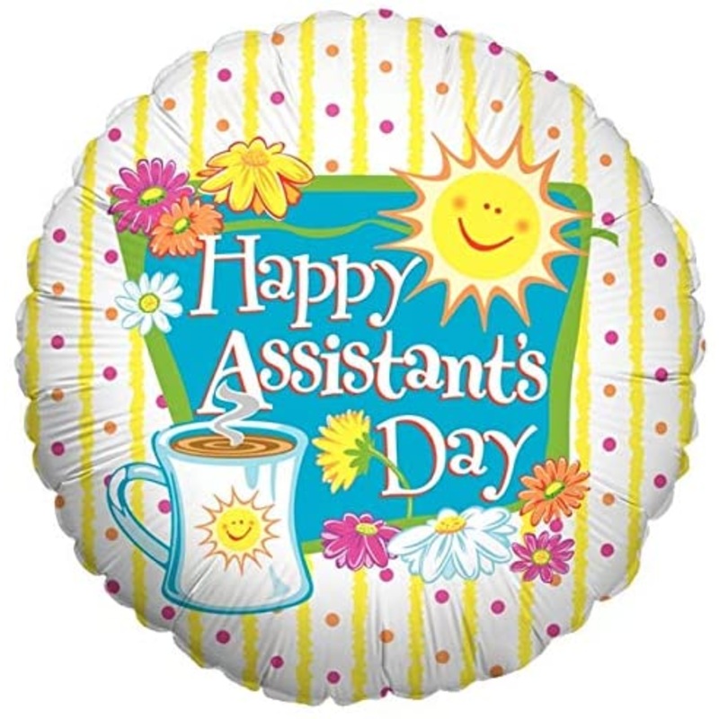 Happy Assistant's Day Sun And Coffee 18 Balloon