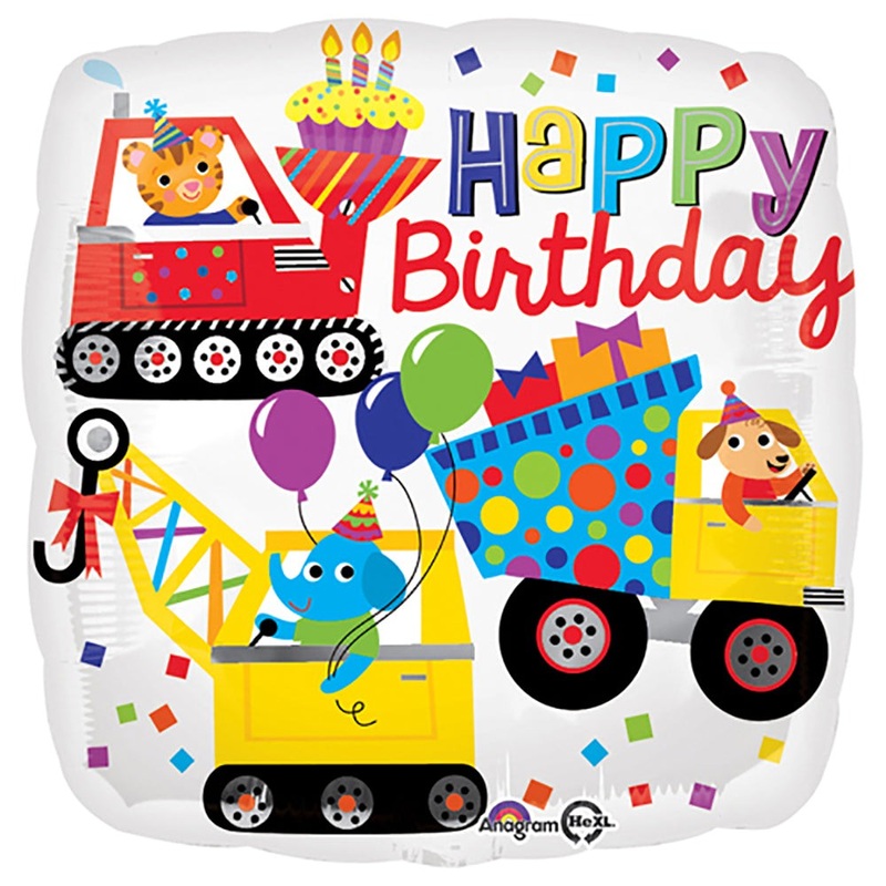 Happy Birthday Construction 18 Balloon