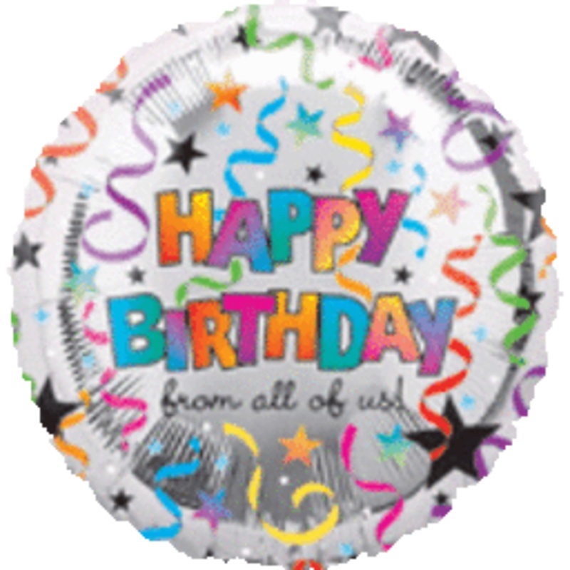Happy Birthday From All Of Us! 2-Sided 18" Balloon