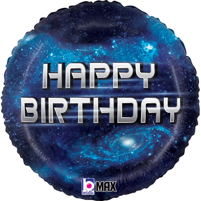 Happy Birthday Galaxy 18" Balloon