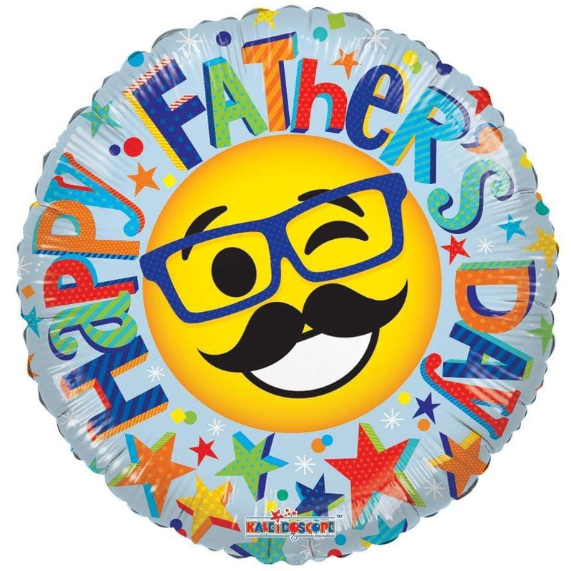 Happy Father's Day Smiley Mustache 18 Balloon