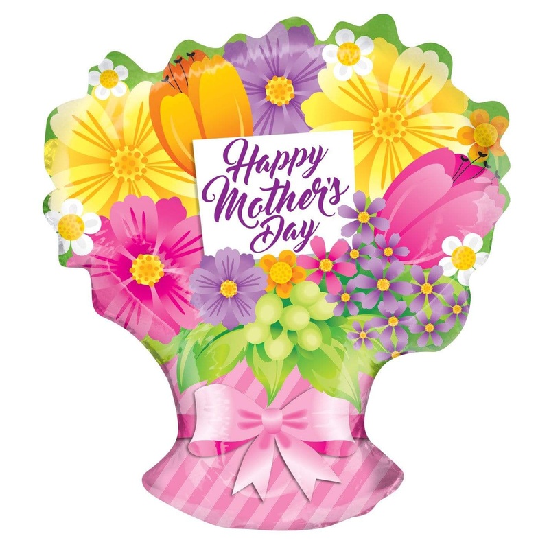 Happy Mother's Day Flowers Bouquet Shape 18 Balloon