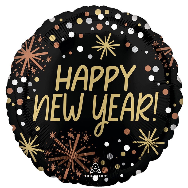 Happy New Year Confetti 17" Balloon