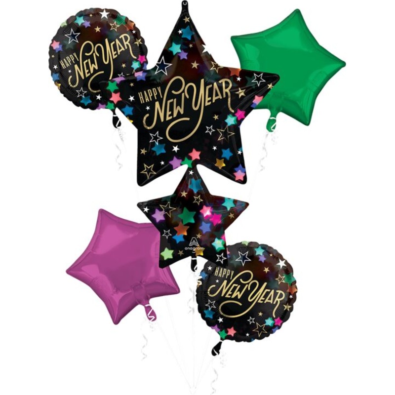 Happy New Year Starlight Balloon Bouquet