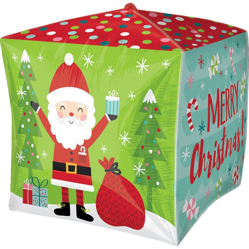 Happy Santa Cubez 15" Balloon