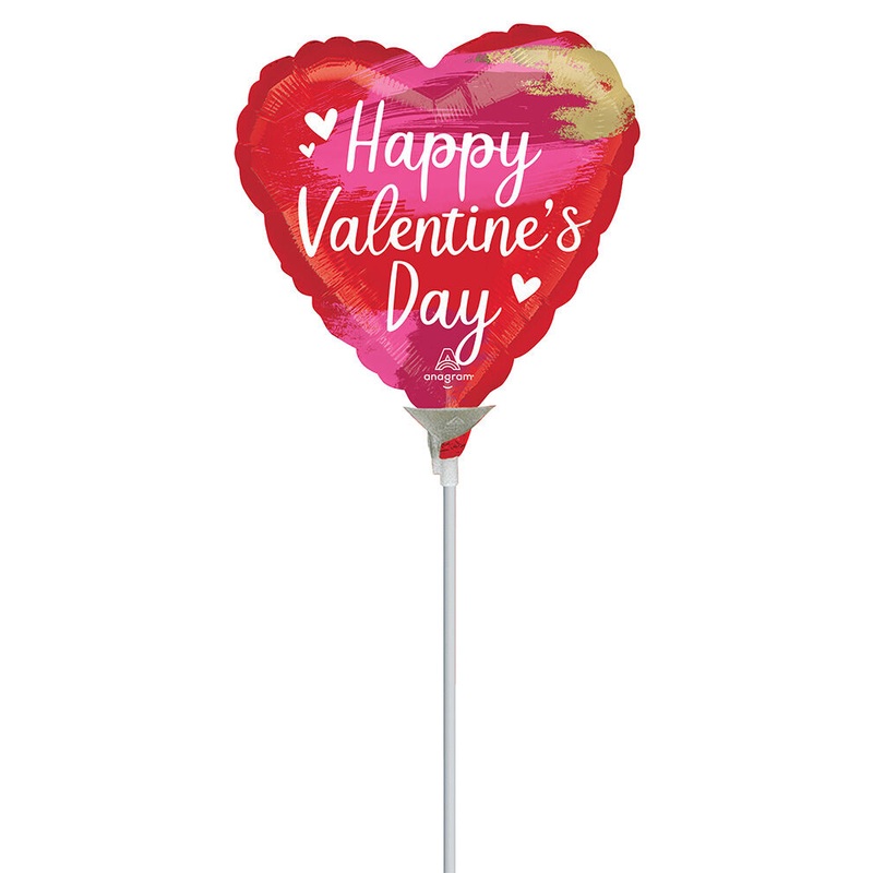 Happy Valentine's Day Artistic Touch 4" Air-fill Balloon (requires heat sealing)