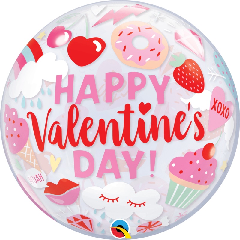 Happy Valentine's Day Everything 22 Bubble Balloon