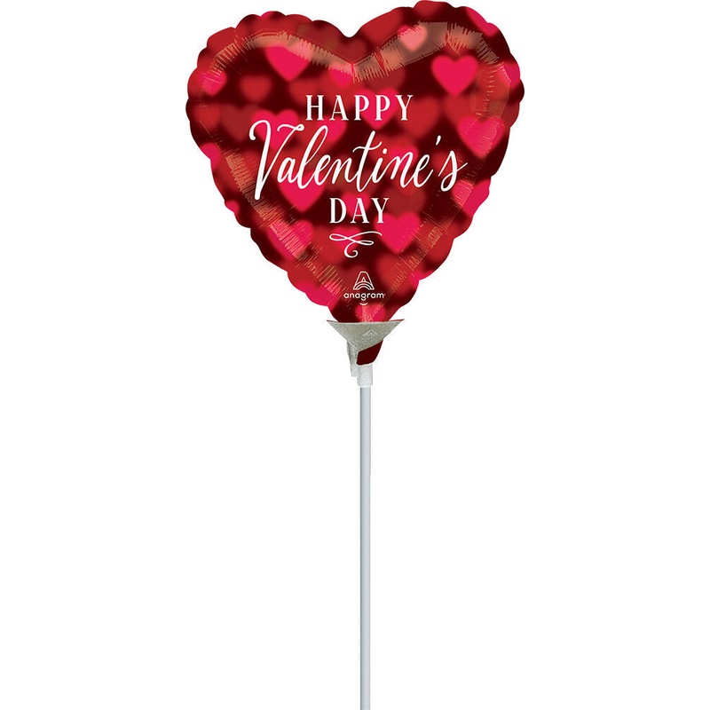 Happy Valentine's Day Romantic Glow 4" Air-fill Balloon (requires heat sealing)