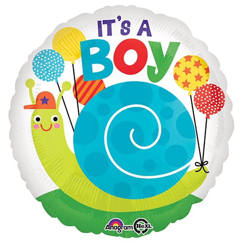It's A Boy Snail 18 Balloon