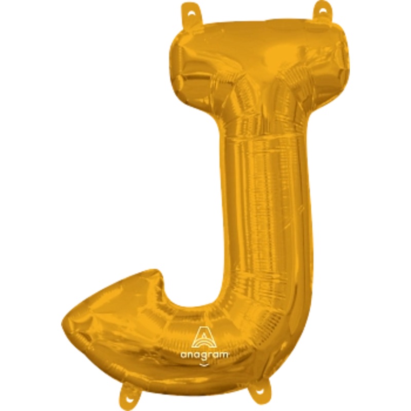 Letter J Gold 16" Balloon