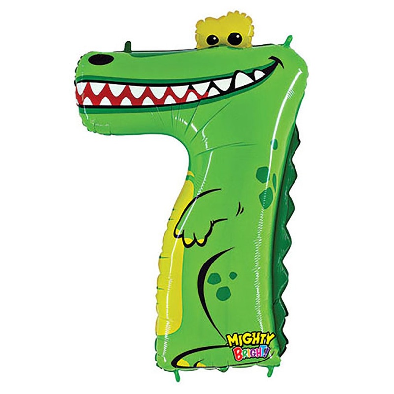 Number 7 - Crocodile Zooloon 40 Balloon