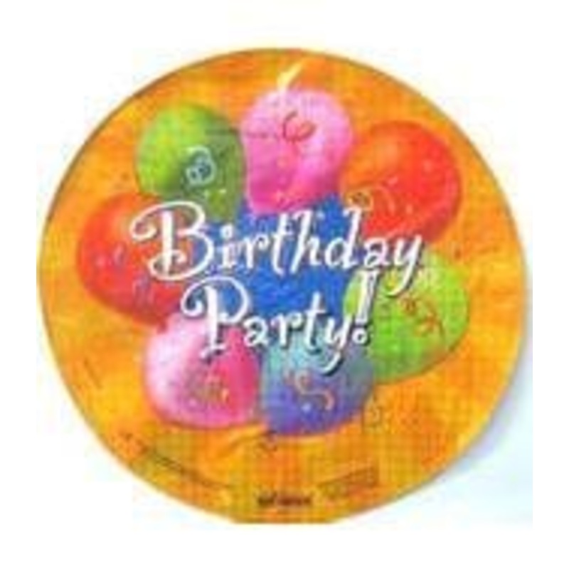 Orange Happy Birthday 9 Balloon Air fill Only
