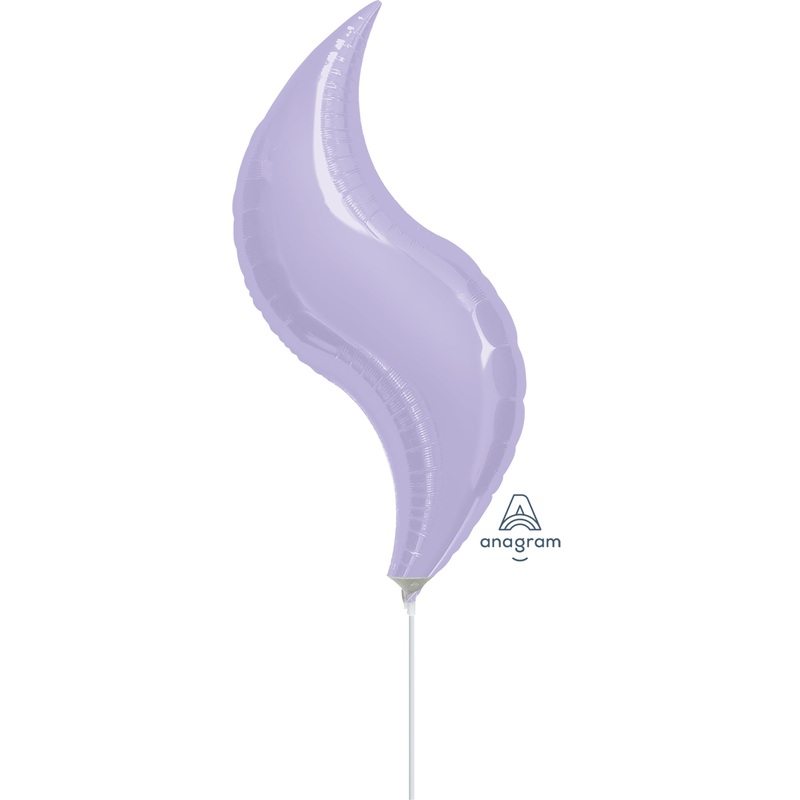 Purple Lilac Curve (requires heat-sealing) 15 Balloons (5 count)