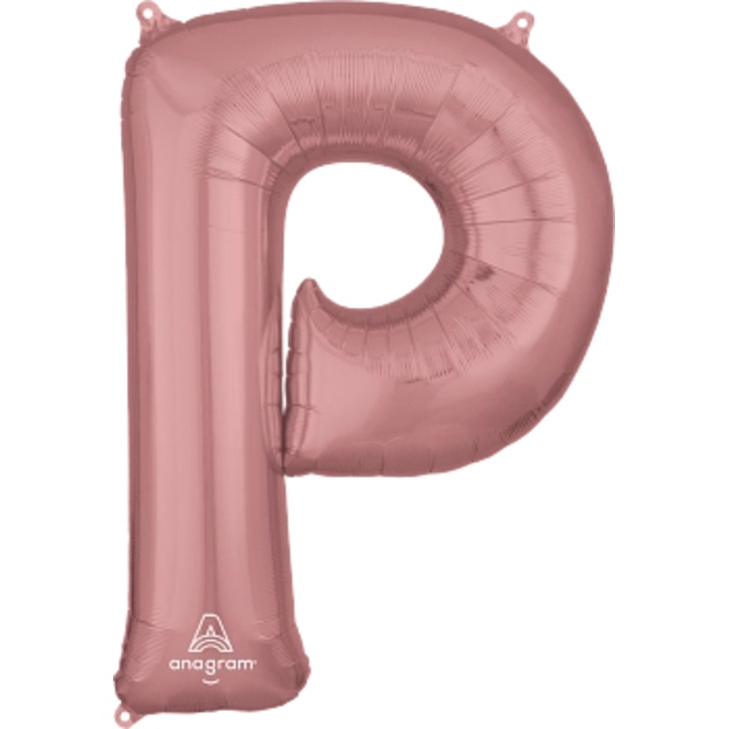 Rose Gold Letter P 34 Balloon