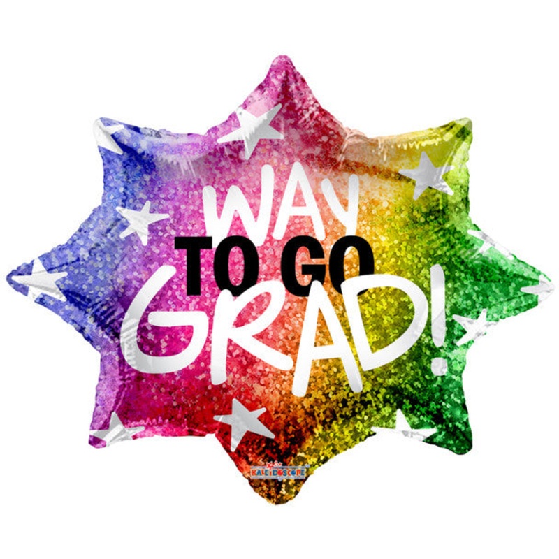 Way To Go Grad Holographic 18 Balloon