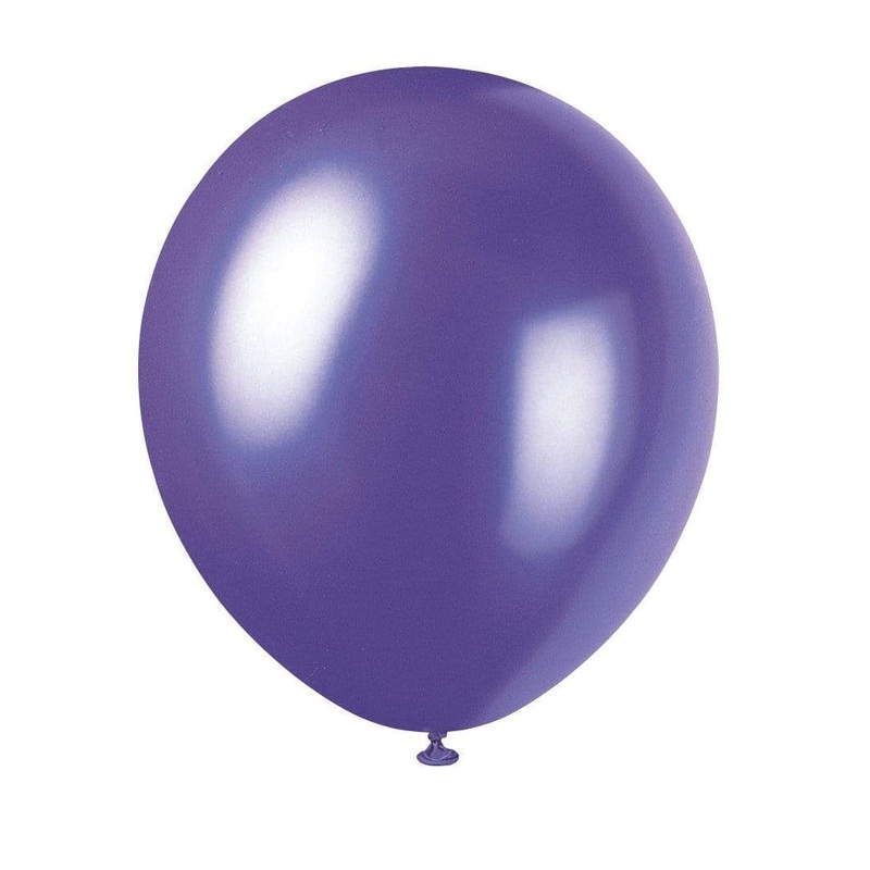 Concord Purple Pearlized 12 Latex Balloons (8)