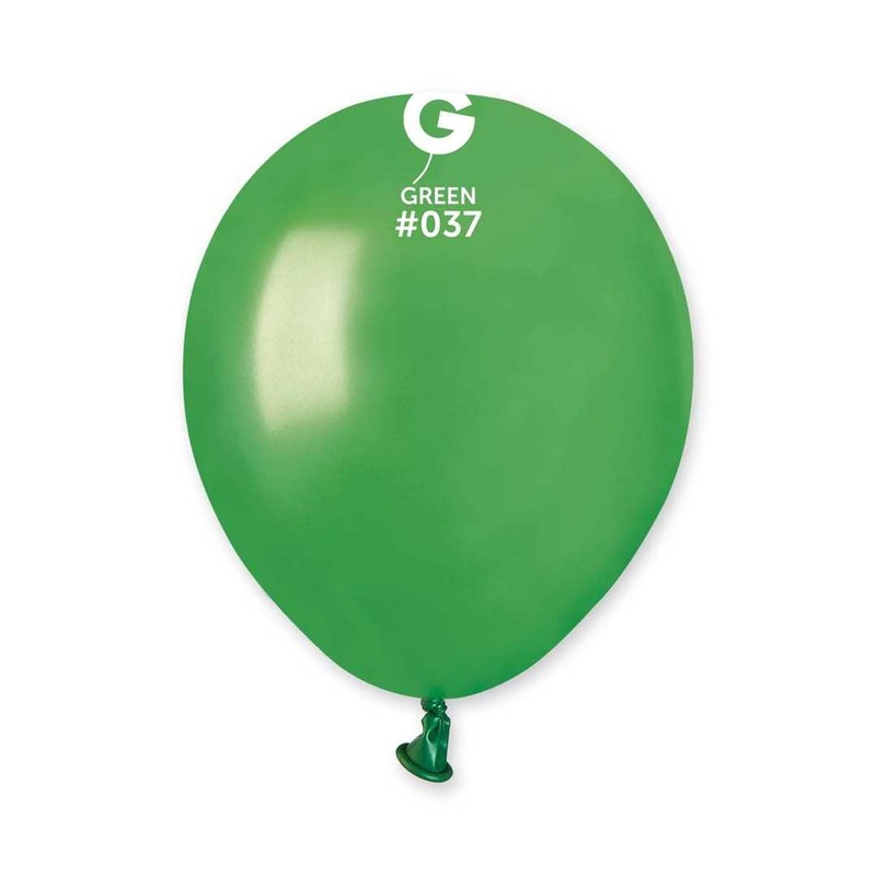 Metallic Green #37 5 Latex Balloons (100 count)