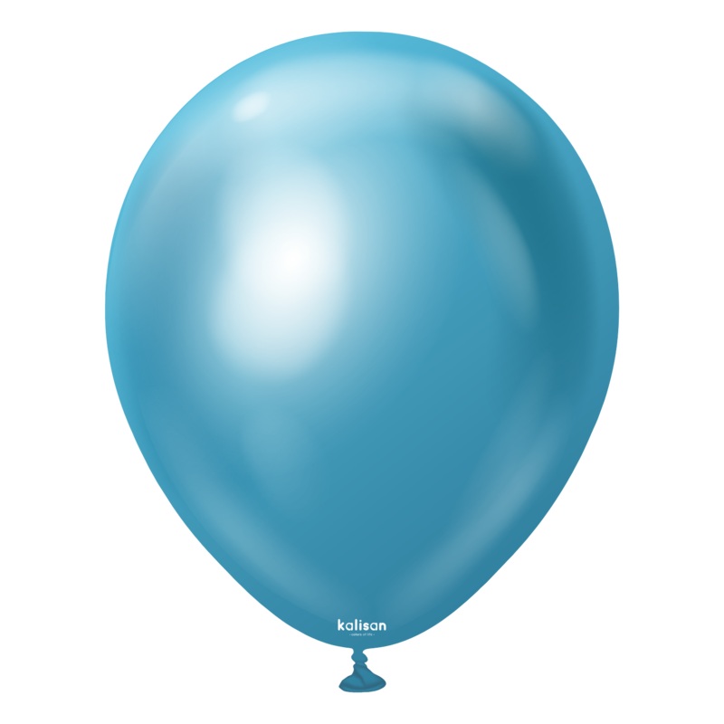 Mirror Blue 5 Latex Balloons (100 count)