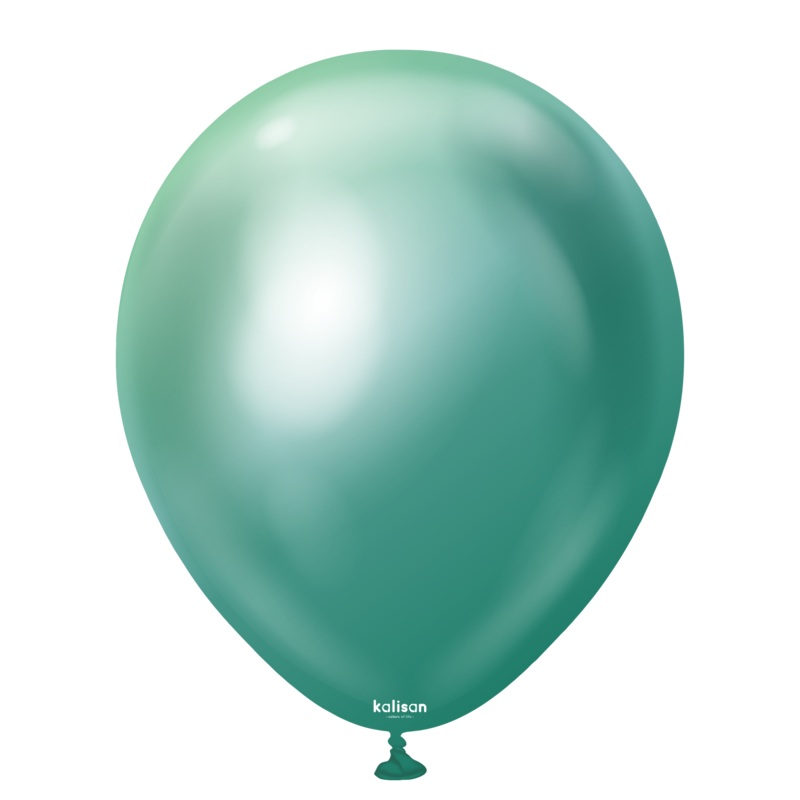 Mirror Green 5 Latex Balloons (100 count)