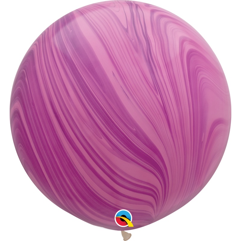 Pink & Violet SuperAgate 30 Latex Balloons (2 count)